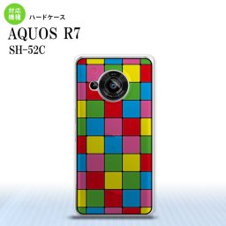 SH-52C AQUOS R7 背面ケース カバー ステンドグラス風 おしゃれ スクエア カラフル ステンドグラス風 かわいい おしゃれ  nk-r7-sg07