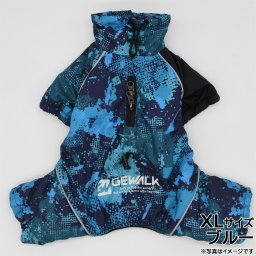 GEWALK（ジウォーク） ドリズル サーマル オーバーオール XL ブルー 犬 ドッグウェア 洋服 撥水 快適 暖かい 中型犬