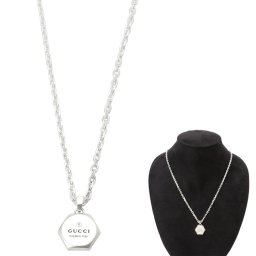 グッチ GUCCI ネックレス 779175 J8400 8106 トレードマーク エングレービング ペンダント シルバー アクセサリー TRADEMARK NECKLACE