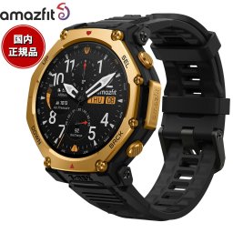 アマズフィット AMAZFIT スマートウォッチ T-Rex 3 Pro 48mm ブラックゴールド 腕時計 メンズ レディース GPS ウェアラブル SP170078-C238【2025 新作】