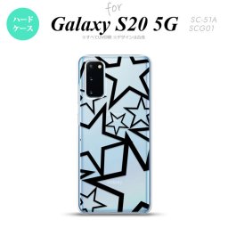 SC-51A SCG01 Galaxy S20 スマホケース ハードケース 星 クリア 黒 メンズ レディース nk-s20-1115