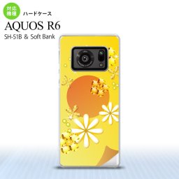SH-51B AQUOS R6 AQUOS R6 スマホケース ハードケース 花柄 ミックス E 黄 メンズ レディース nk-r6-309