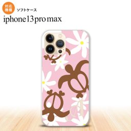 iPhone13ProMax iPhone13 Pro Max ケース ソフトケース ホヌ ティアレ ピンク +アルファベット iPhone13 プロ マックス 6.7インチ おしゃれ かわいい メンズ レディース キッズ デザインたくさん nk-i13pm-tp1080i