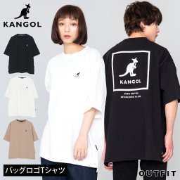 KANGOL カンゴール バックロゴTシャツ メンズ 半袖 tシャツ 綿100％ コットン ロゴ カジュアル ゆったり 大きめ ブランド 丸首 男女兼用 ユニセックス おしゃれ オシャレ かっこいい ストリート 夏 人気 黒 白 ベージュ outfit 敬老の日 プレゼント ギフト