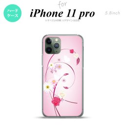 iPhone11Pro iPhone11 Pro スマホケース ハードケース 花柄 ミックス A ピンク メンズ レディース nk-i11p-273