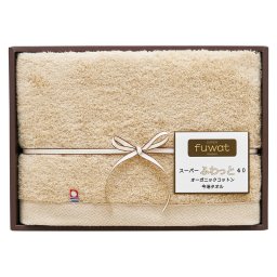 【ギフト対応無料】スーパーふわっと40 オーガニックコットン今治バスタオル ベージュ (SUT05216BE) ※送料無料(北海道・沖縄は除く)