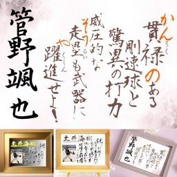 野球用【名前詩】卒団・卒部選手にプレゼント記念！少年野球・中学・高校球児「渾身の1枚」オーダー受付中｜かっこいい！お名前ポエム・ネームインポエム