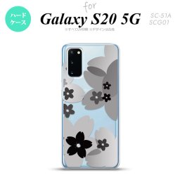 SC-51A SCG01 Galaxy S20 スマホケース ハードケース 花柄 サクラ B 黒 メンズ レディース nk-s20-055