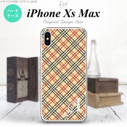 iPhoneXsMax iPhone XS Max スマホケース ハードケース チェック A ベージュ 赤 +アルファベット メンズ レディース nk-ixm-445i