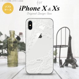 【iPhoneX】【スマホケース/スマホカバー】【アイフォンX】iPhoneX スマホケース カバー アイフォンX レースB 白 nk-ipx-tp1102【メール便送料無料】