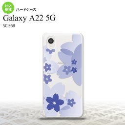 SC-56B Galaxy A22 スマホケース ハードケース 花柄 サクラ B 青 メンズ レディース nk-a22-059