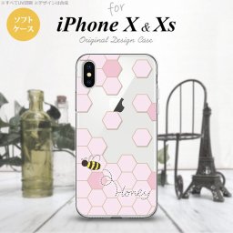 【iPhoneX】【スマホケース/スマホカバー】【アイフォンX】iPhoneX スマホケース カバー アイフォンX ハニー クリア×ピンク nk-ipx-tp1687【メール便送料無料】