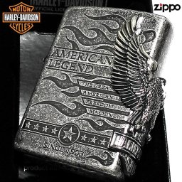 ZIPPO ハーレー ダビッドソン ジッポ ライター アンティークシルバー 銀古美 3面大型メタル 鷲 HARLEY-DAVIDSON 日本国内限定モデル かっこいい メンズ ギフト