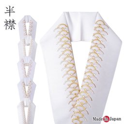 半襟 刺繍 白/金/銀 KI012-513 和柄 着物 襦袢 卒業式 成人式 おしゃれ着 伝統文様 モダン