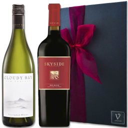 夏ギフト お中元 ワイン セット 2本 ギフト【スカイサイド レッド ブレンド 750ml 1本】【クラウディー ベイ ソーヴィニヨン ブラン 750ml 1本】 ワインセット