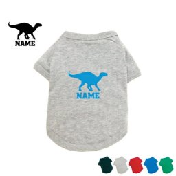 イグアノドン  名入れドッグTシャツ ドッグウェア 小型犬 中型犬 大型犬 恐竜　化石　肉食　草食　雑食　海　陸【city】
