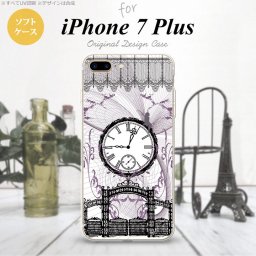 【iPhone7plus】【スマホケース/スマホカバー】【アイフォン7plus】iPhone7plus スマホケース カバー アイフォン7plus ソフトケース 妖精と時計 黒 nk-i7plus-tp1256【メール便送料無料】