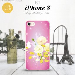 iPhone7 iPhone8 スマホケース ソフトケース 花柄 ミックス D ピンク メンズ レディース nk-ip8-tp285