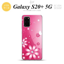 SC-52A SCG02 Galaxy S20+ 5G スマホケース ソフトケース 花柄 ガーベラ ピンク メンズ レディース nk-s20p-tp066