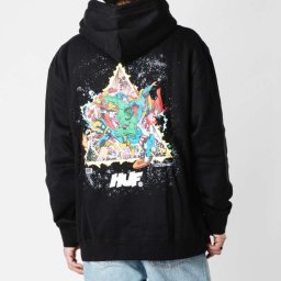 ハフ HUF COSMIC ASSEMBLAGE P/O HOODIE PF00654 メンズ トップス パーカー 長袖 フード マーベル アベンジャーズ コラボ グラフィック コズミック アッセンブリ アートワークプリント プルオーバーフーディ ストリート スケーター スケボーカジュアル アメリカ スウェット