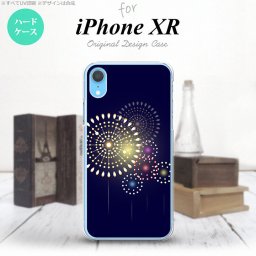iPhoneXR iPhone XR スマホケース ハードケース 花火 大玉 紺 メンズ レディース nk-ipxr-217
