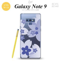 Galaxy Note 9 ギャラクシー ノート9 SC-01L SCV40 スマホケース カバー ソフトケース 花柄・サクラ 青 nk-note9-tp059[スマホ,スマホケース,スマホカバー,ケース,カバー,ジャケット]