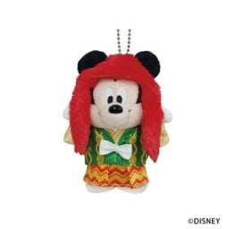 ミッキーマウス ぬいぐるみ 連獅子 マスコット 赤 ディズニー Disney 人形 マスコット 歌舞伎 松竹 コラボ 限定 日本土産 伝統芸能 仔獅子の精 キャラクター グッズ 雑貨