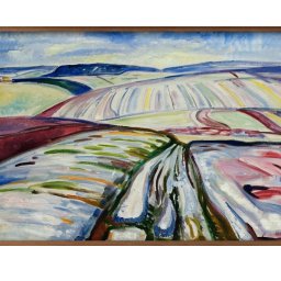 エドヴァルド ムンク Snow Landscape, Th?ringen A3 サイズ ポスター アート おしゃれ 絵画 インテリア 北欧 イラスト マット紙 艶消し アートパネル 額 フレーム デザイン 壁掛け ギフト 新築祝い ディスプレイ 引越し祝い　新生活　空間デザイン 