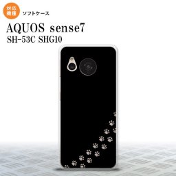 sense7 sense7 スマホケース 背面ケースソフトケース 猫 足跡 黒 クリア 2022年 11月発売 nk-sens7-tp421
