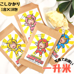 一升米 選び取りカード付 お米でお祝い お配りも楽ラク! 150ｇ×10包 小分け こしひかり 送料無料 メッセージ