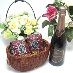 【贈り物限定】 あのドンペリに勝ったワイン♪ロジャー グラートカヴァ ロゼ　750ｍｌ+オススメ珈琲豆（特注ブレンド200ｇ、ハッピーブレンド200ｇ）