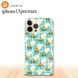 iPhone13ProMax iPhone13 Pro Max ケース ソフトケース 花柄 バラ チェック 青 +アルファベット iPhone13 プロ マックス 6.7インチ おしゃれ かわいい メンズ レディース キッズ デザインたくさん nk-i13pm-tp254i
