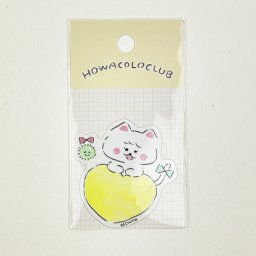 ほわころくらぶ しろころんちゃん ハート ステッカー  文具 シール