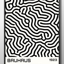 バウハウス BAUHAUS A3 サイズ ポスター アート おしゃれ 絵画 インテリア 北欧 イラスト マット紙 艶消し アートパネル 額 フレーム デザイン 壁掛け ギフト 新築祝い ディスプレイ 引越し祝い　新生活　空間デザイン 