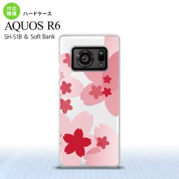 SH-51B AQUOS R6 AQUOS R6 スマホケース ハードケース 花柄 サクラ A 赤 メンズ レディース nk-r6-052