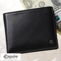 Esquire 二つ折り財布 小銭入れあり Harry Scheintasche ブラック