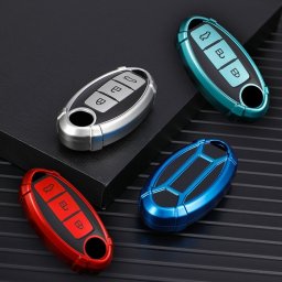 日産専用 ロボケース TYPE A 3ボタン式 TPUソフト スマートキーケースエクストレイル キックス ノート マーチ ジューク キューブ ティーダ フーガ スカイライン シーマ シルフィ ティアナ キャラバン デュアリス ステージア NISSAN