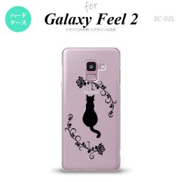 Galaxy Feel 2 ギャラクシー フィール 2 SC-02L スマホケース カバー ハードケース 猫とバラB nk-sc02l-1143[スマホ,スマホケース,スマホカバー,ケース,カバー,ジャケット]