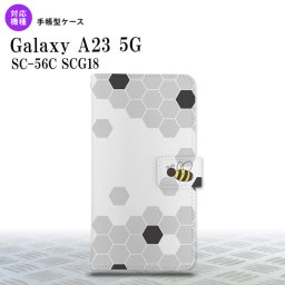 Galaxy A23 GalaxyA23 手帳型スマホケース カバー ハニー クリア 黒 2022年 10月発売 nk-004s-a23-dr1690