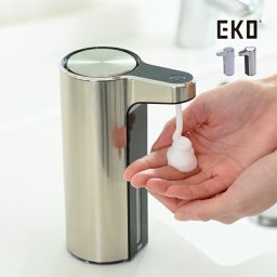 EKO アロマスマート ソープディスペンサー 泡タイプ[ハンドソープ ディスペンサー 自動 泡 充電式 おしゃれ 充電 オートディスペンサー キッチン 充電タイプ 泡用洗剤 センサー センサー式 USB シンプル シンク 洗剤]