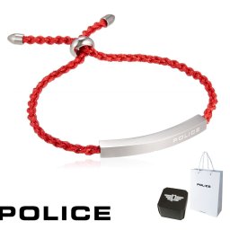 正規品 送料無料 ポリス POLICE ブレスレット 26462BLR 26462BLR04 KAIBAB カイバ プレート ステンレス 316L サージカルステンレス コットンコード シルバー レッド 銀 赤 メンズ レディース ユニセックス 芸能人 着用 モデル カタログ 掲載 モデル 男性 女性 ギフト プレゼント おすすめ 誕生日 クリスマス バレンタイン お祝い