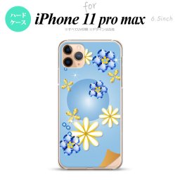 iPhone11ProMax iPhone11pro max スマホケース ハードケース 花柄 ミックス E 青 メンズ レディース nk-i11pm-308
