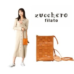 zucchero filato ズッケロフィラート ショルダーバッグ 49439 レディース オールシーズン ブラウン 送料無料 人気  革 レザー 人気 可愛い シンプル 実用的 プレゼント 送料無料 ブラウン 使いやすい ギフト プレゼント 記念日 お祝い