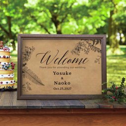 グラフィック ウェルカムボード（ジーノ）結婚式 ギフト お祝い 披露宴 ウェディング ウェルカムスペース クラフト ヴィンテージ ナチュラル＆カジュアル