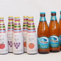 コナビールとリキュール9本セット(ヒュヴァ リンゴサワーalc.5% ヒュヴァ 巨峰サワーalc.5% ヒュヴァ 清見サワーalc.5% ビッグウェーブ・ゴールデンエール) 200ml×6本 355ml×3本
