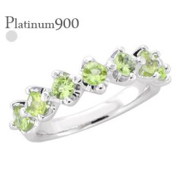 エタニティリング プラチナ プラチナ900 pt900 ペリドット 8月誕生石 3mm 7石 指輪 ハーフエタニティリング レディース ジュエリー アクセサリー  プレゼント ギフト 人気 おすすめ 送料無料