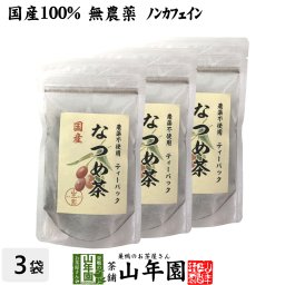 【国産】なつめ茶 ティーバッグ 24g（2g×12P）×3袋セット 無農薬 ノンカフェイン 漢方 薬膳 果物 ギフト プレゼント プチギフト お茶 敬老の日 2026 内祝い