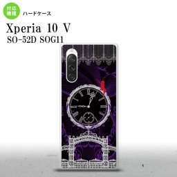 Xperia10V Xperia10V スマホケース 背面ケース ハードケース 時計 妖精 黒 灰 2023年 7月発売 nk-xp105-1252