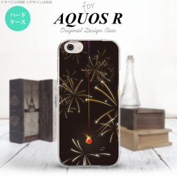 【SH03J】【スマホケース/スマホカバー】【アクオス R】SH03J スマホケース AQUOS R SH-03J カバー アクオス R 花火（C） 黒 nk-sh03j-321【メール便送料無料】