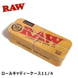 手巻きタバコ ロールキャディケース RAW 1 1/4 喫煙具 ペーパーケース 小物入れ スチール シャグ ロウ ロゴ メンズ かっこいい たばこ おしゃれ